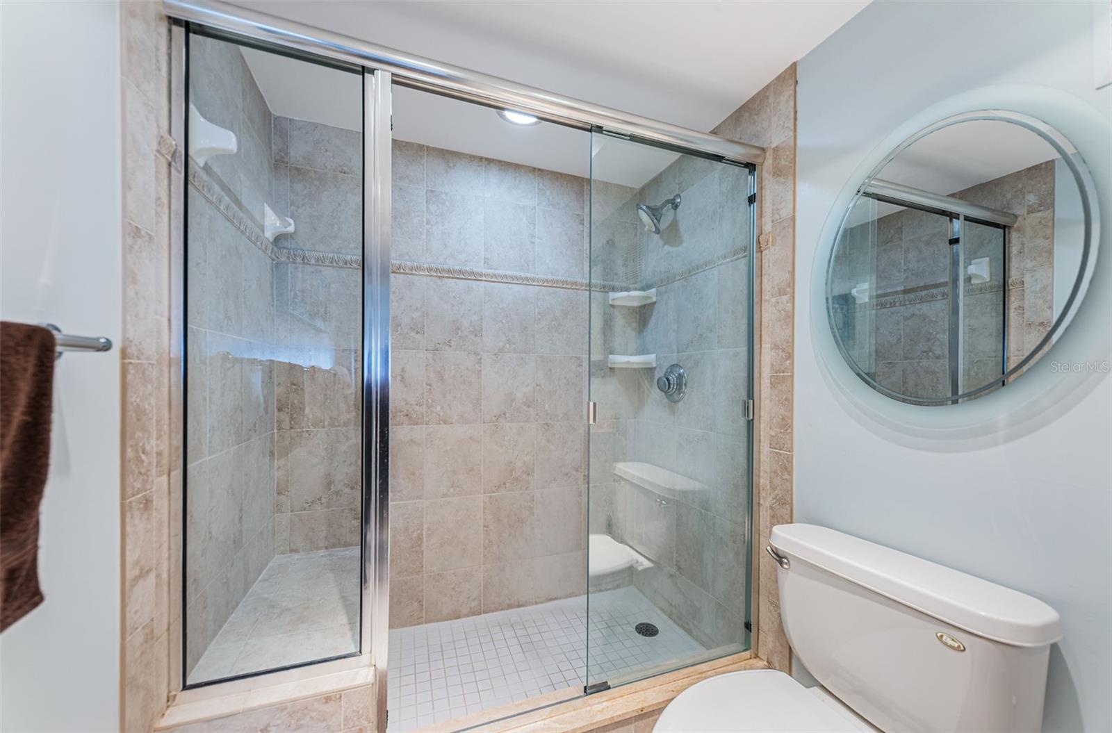 Glass enclosed shower