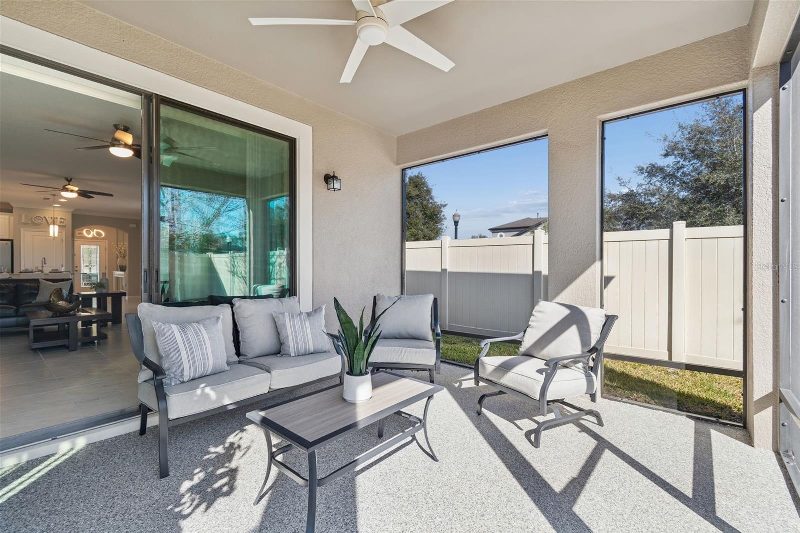 Expanded covered, screened lanai