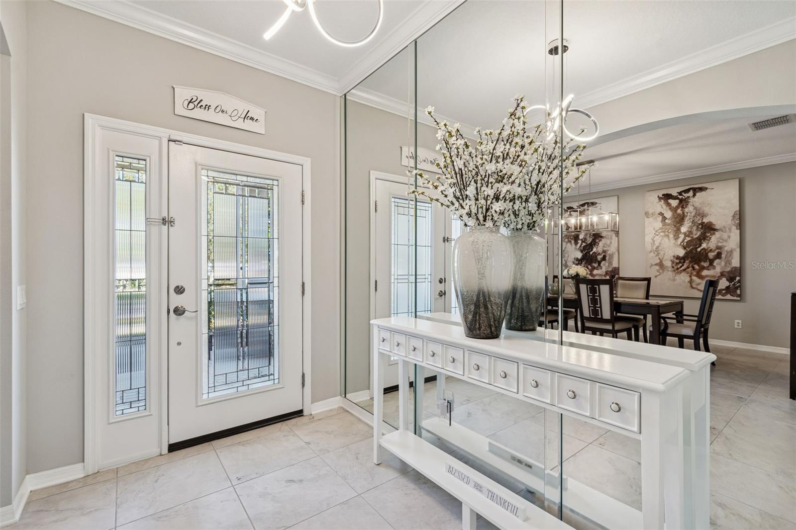 Upgraded mirror wall