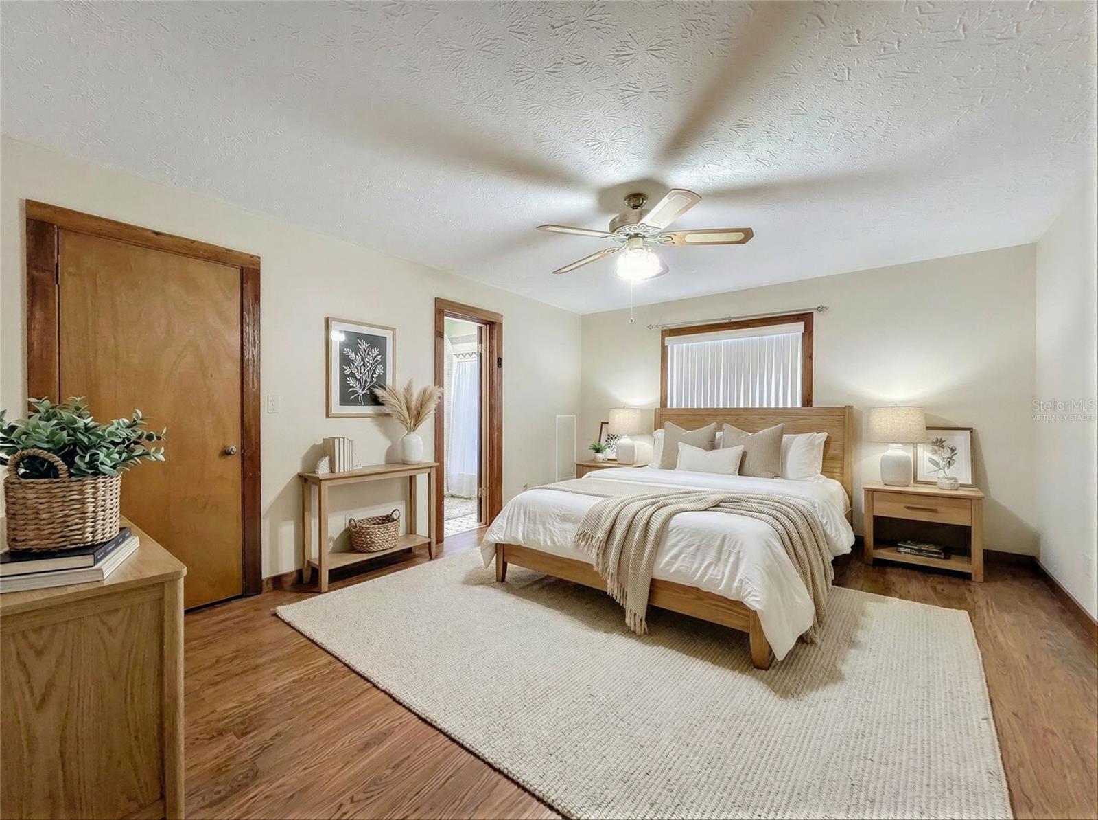 Primary bedroom virtually staged