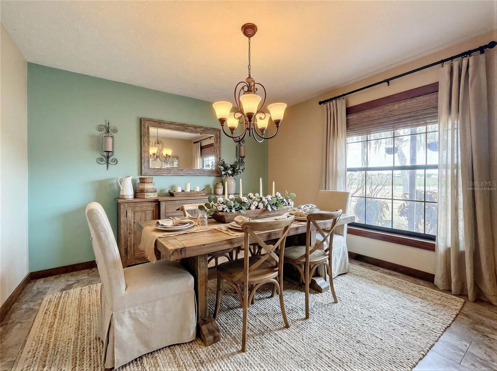 Formal Dining room virtually staged