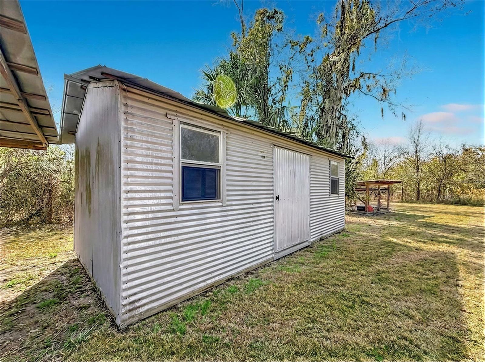 large metal shed