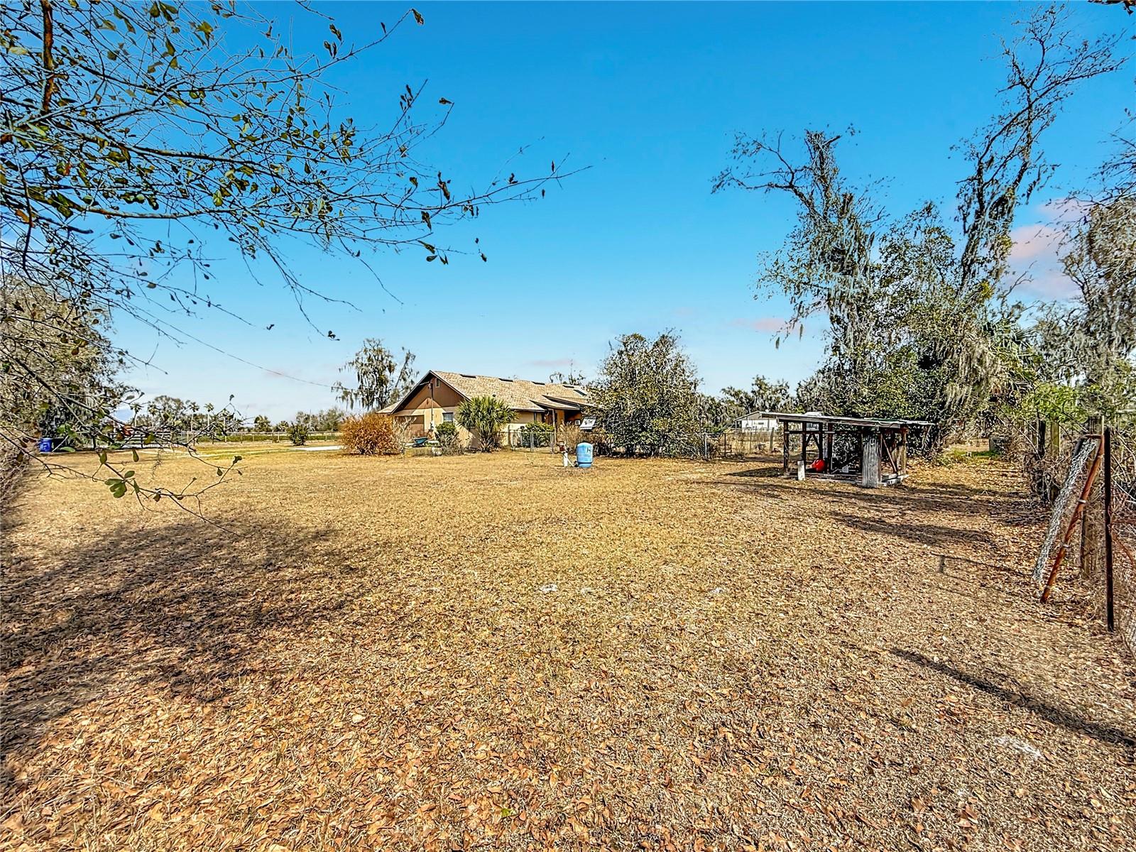 completely fenced .89 of an acre -second fence around backyard for animal control near home.