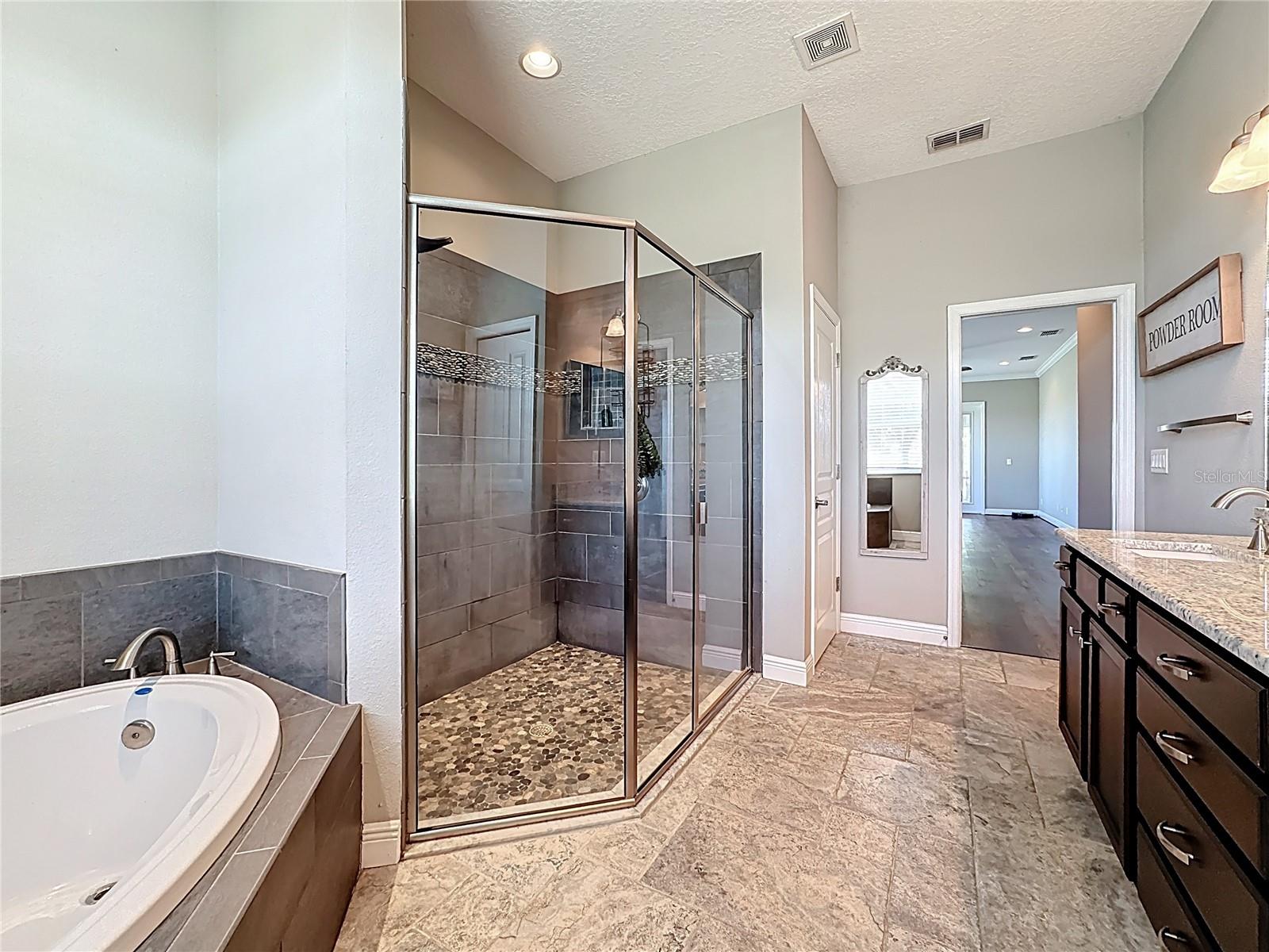 Master Bath Soaking tub and large walk in shower