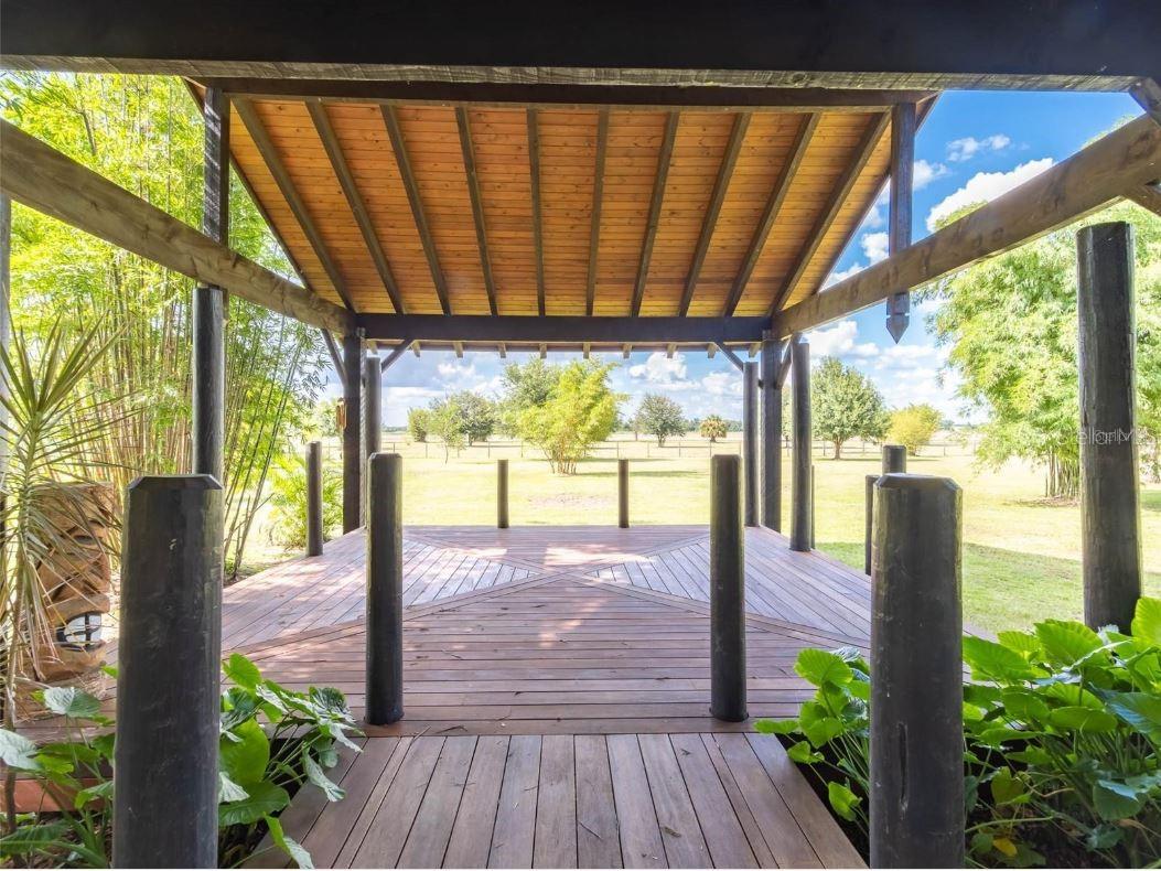 Covered flex space / gazebo outside by pool