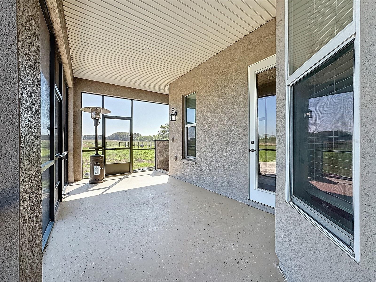 large covered screened in porch