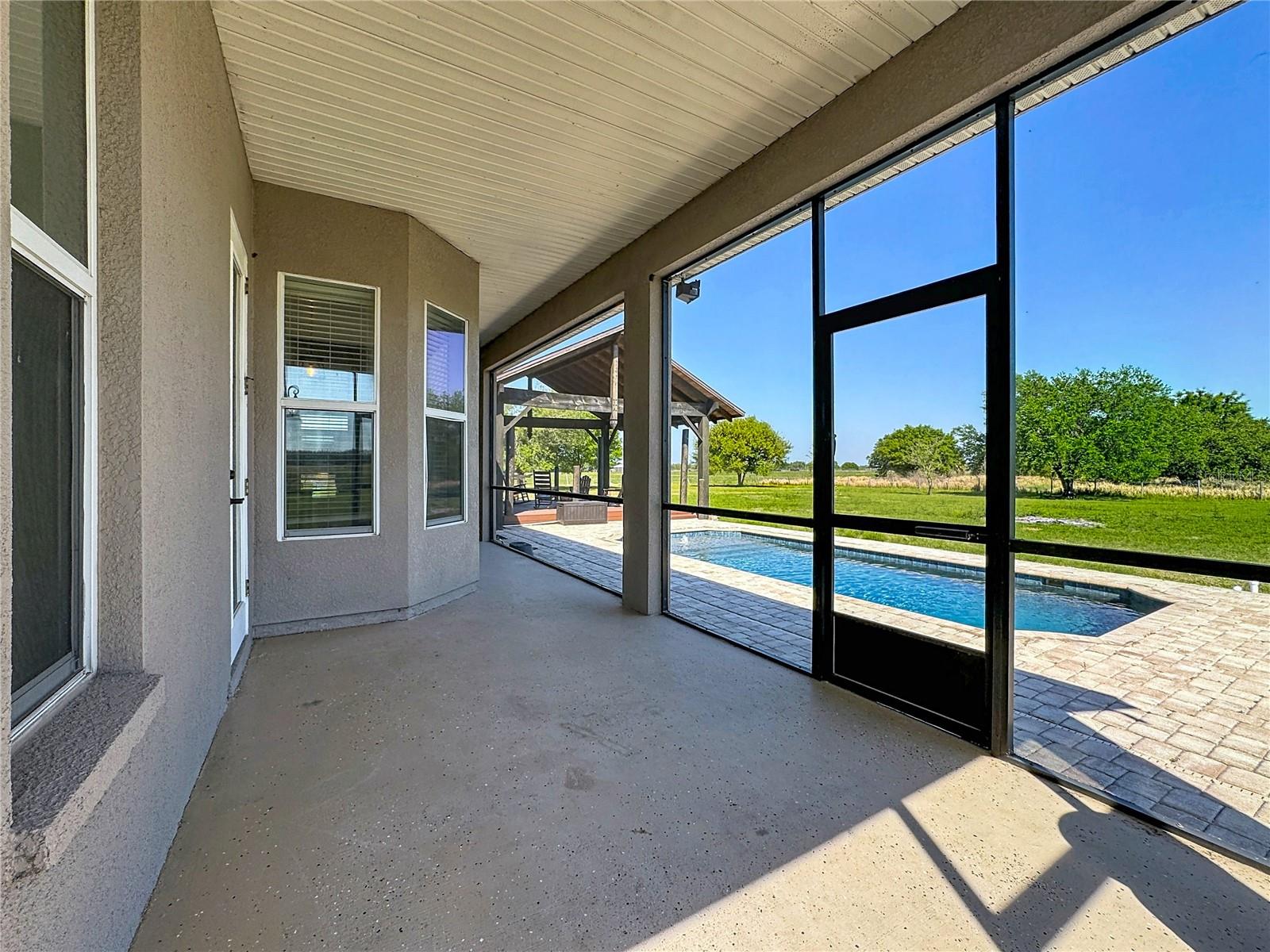 large covered screened in porch