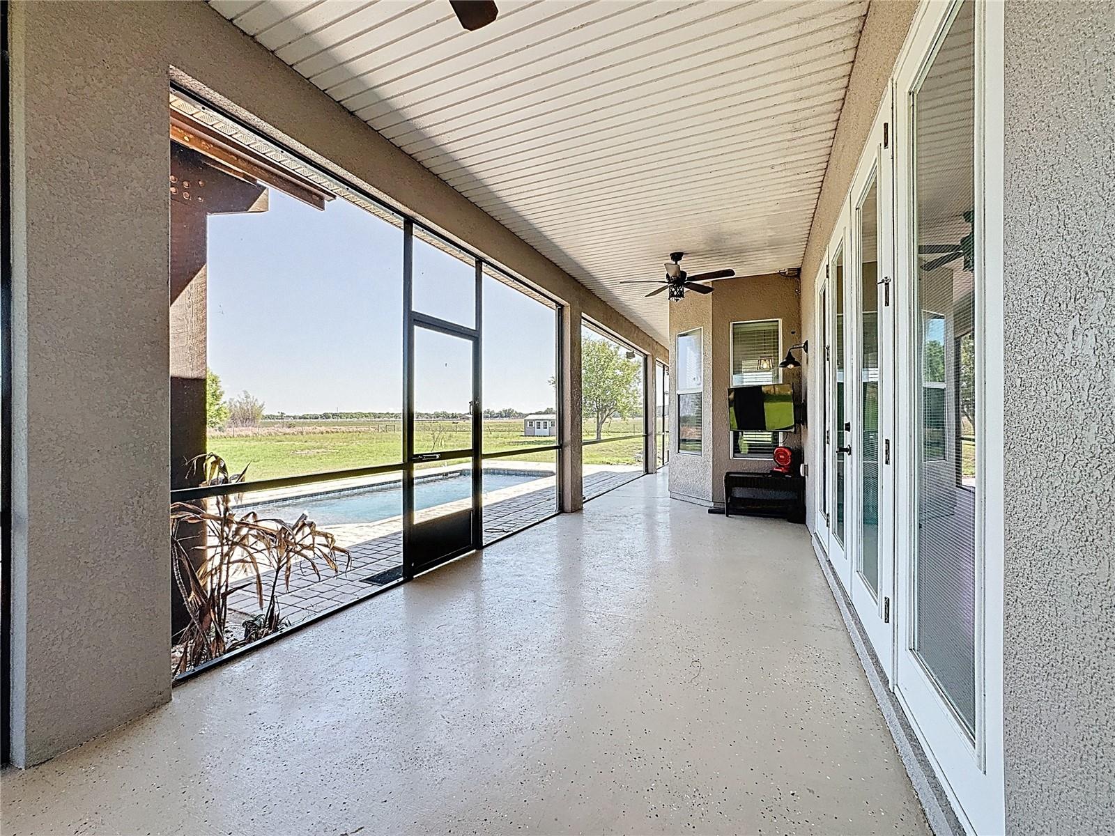 large covered screened in porch