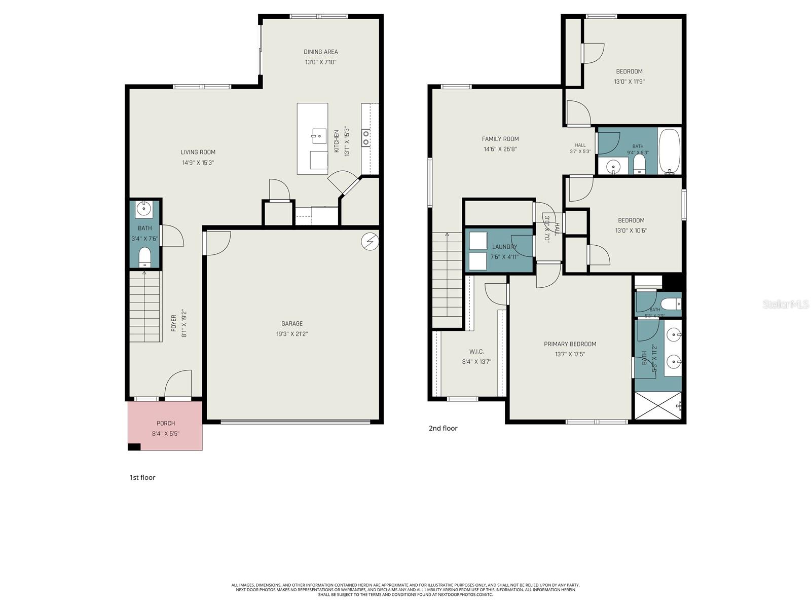 3 beds 2.5 baths