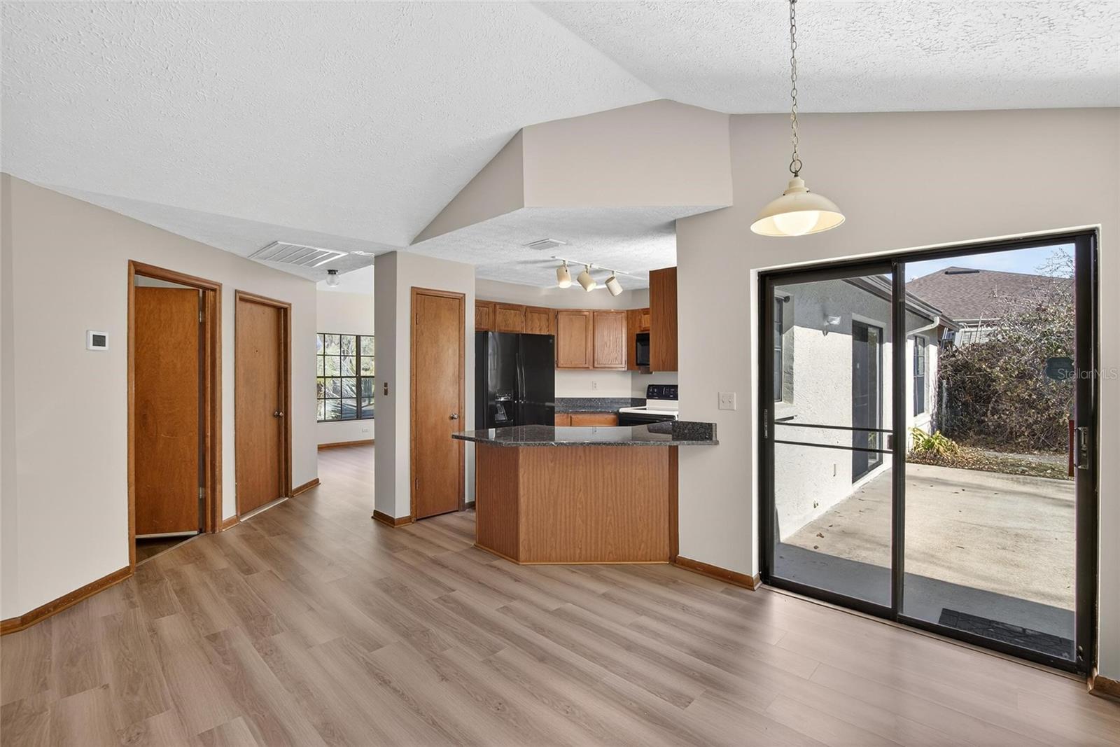 View of Kitchen and Dinette from Family Room