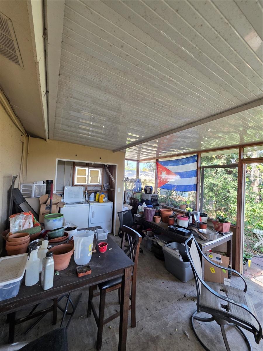 Screened in Patio in backyard