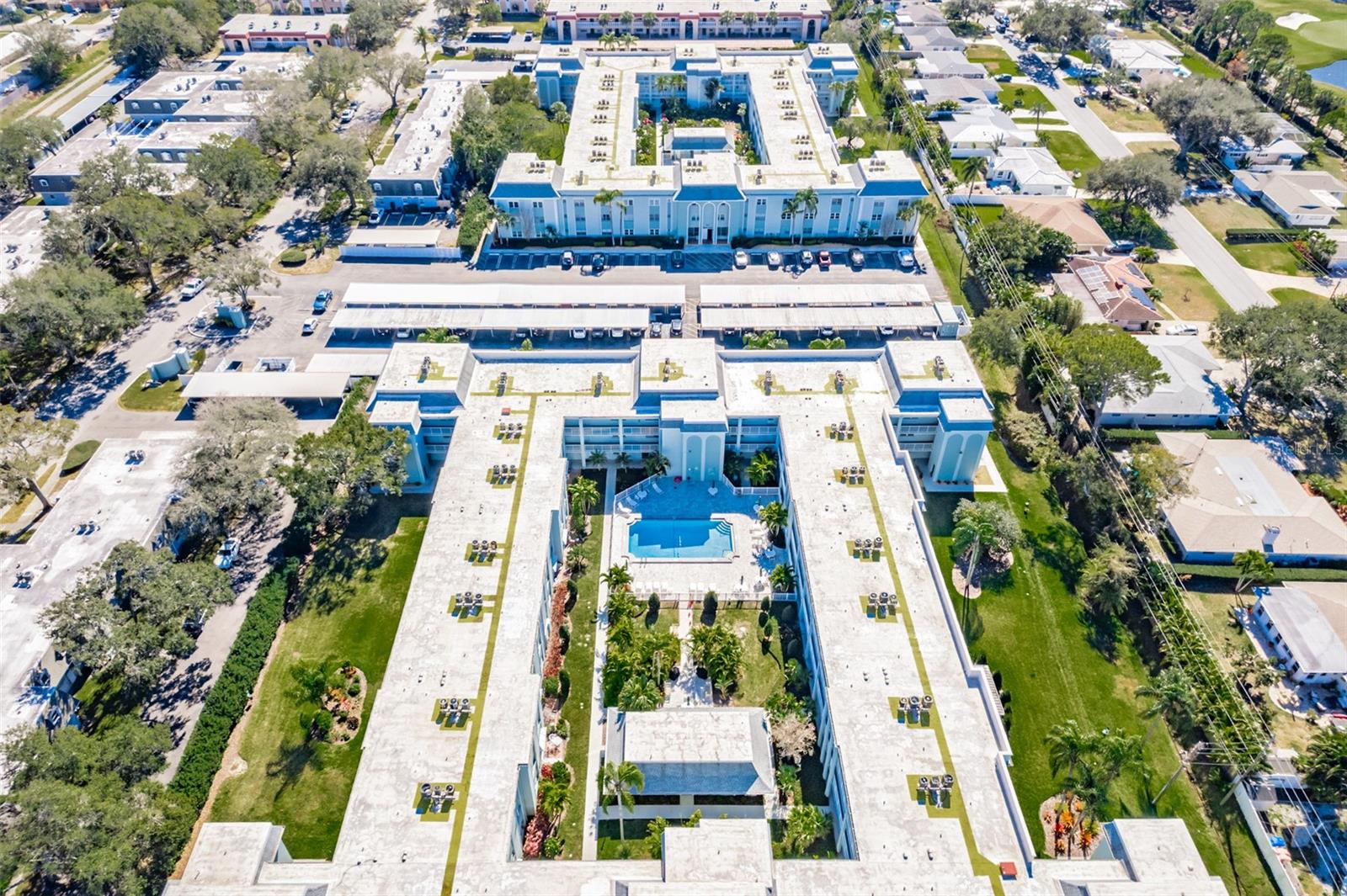 Aerial of Belleair Forest Condo BLDG 1 & BLDG 2
