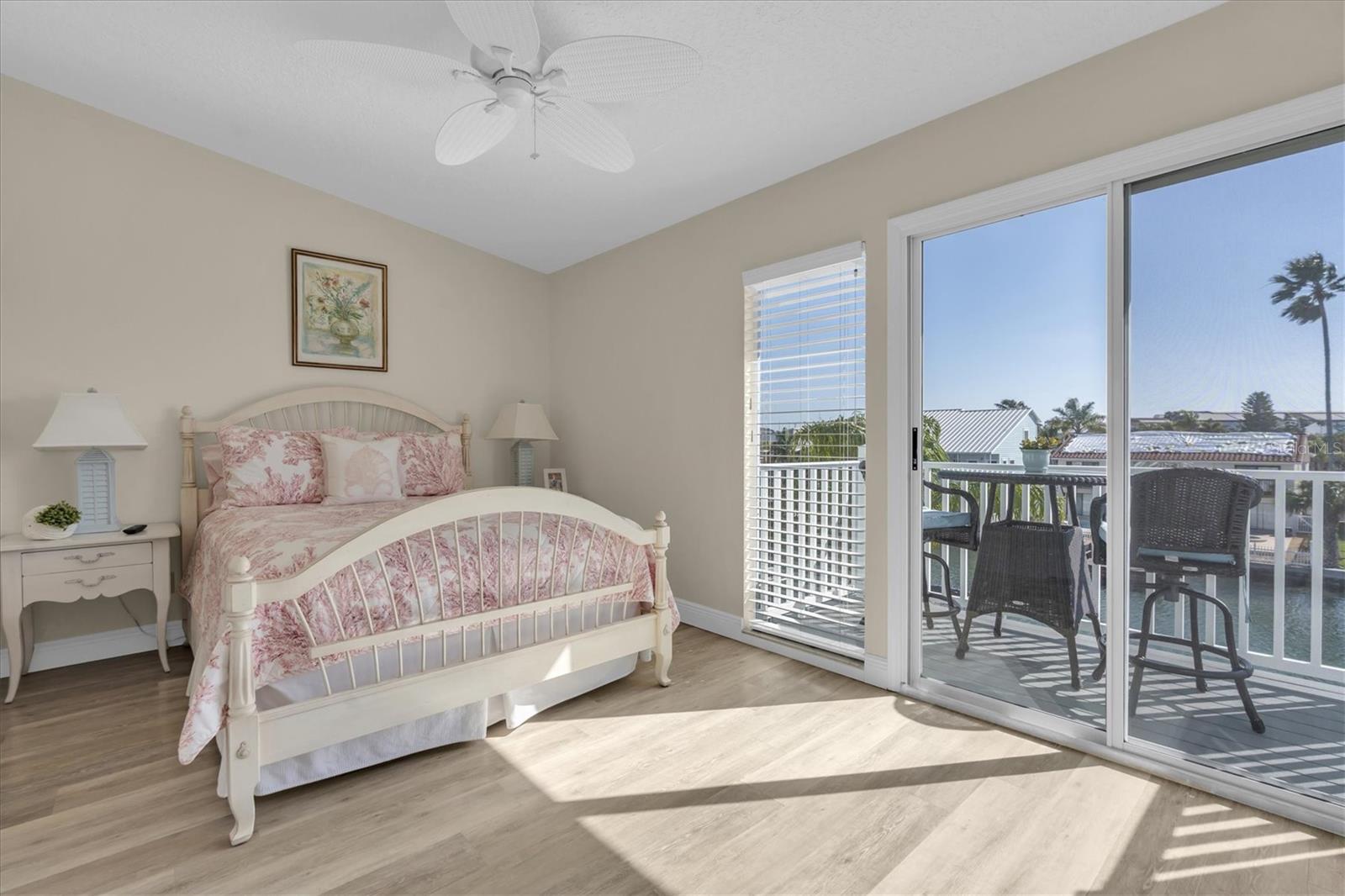 Bedroom overlooks intracoastal.