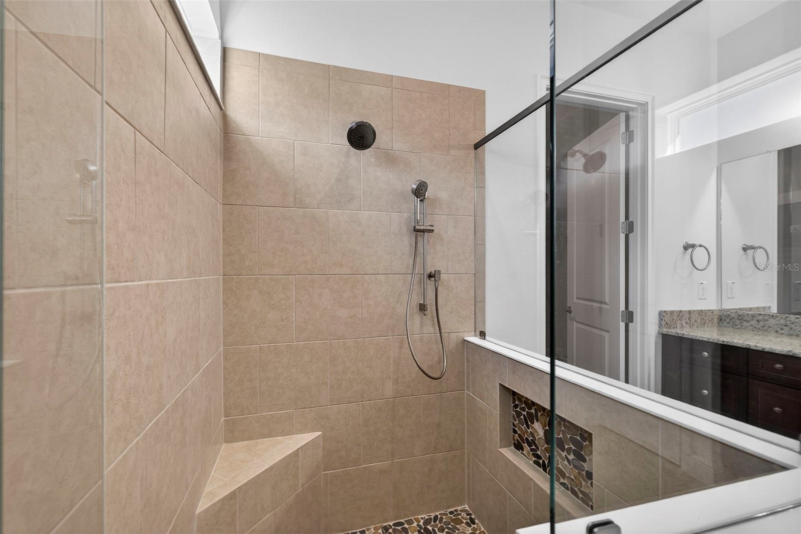 Large walk-in shower