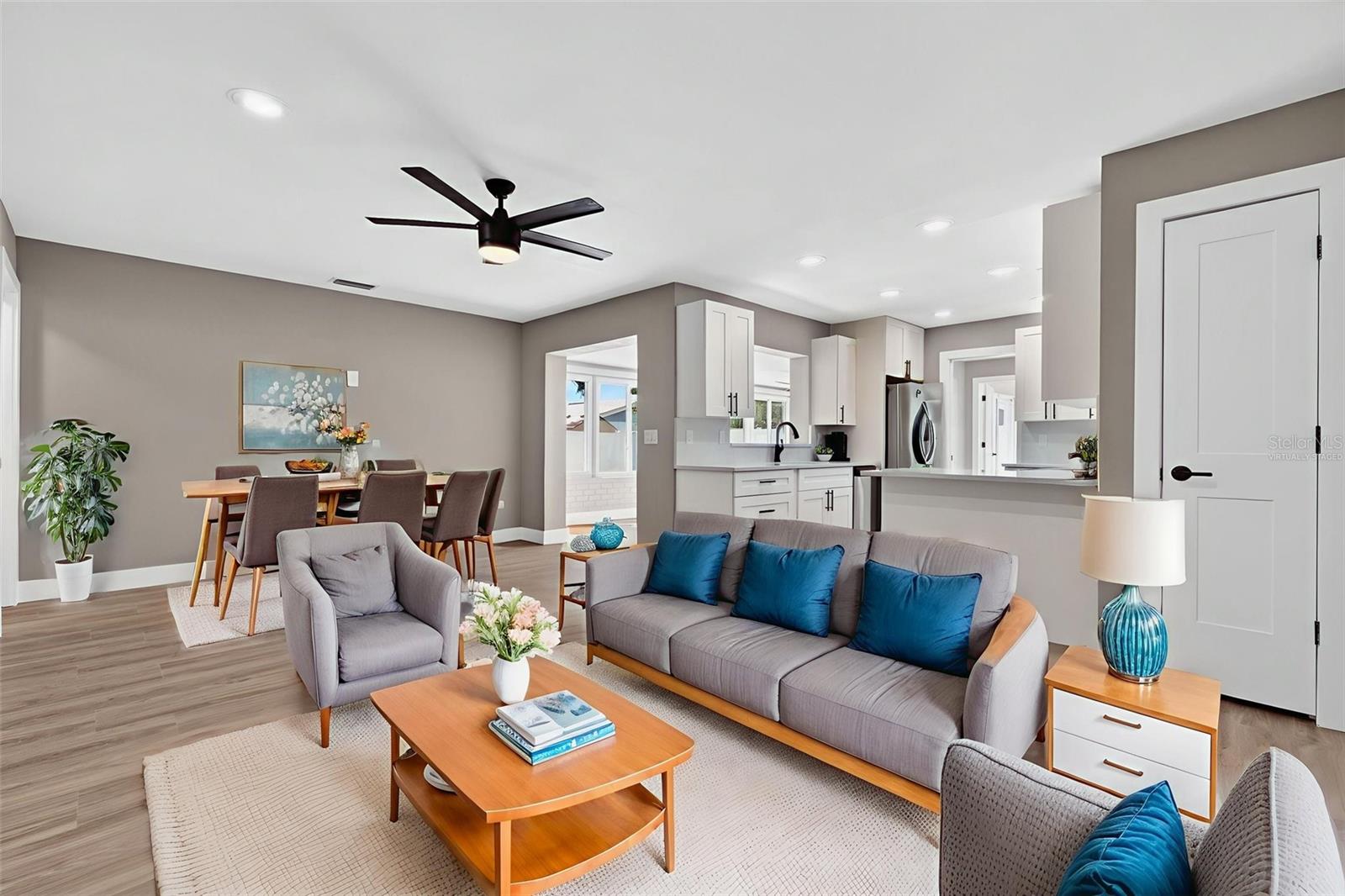 Example of how the furniture could be set up for you. Virtually staged