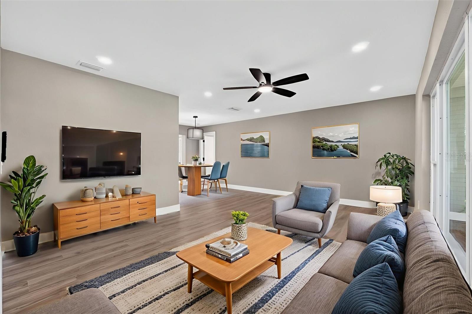 Gorgeous interior living space ready for you to call  home Virtually staged