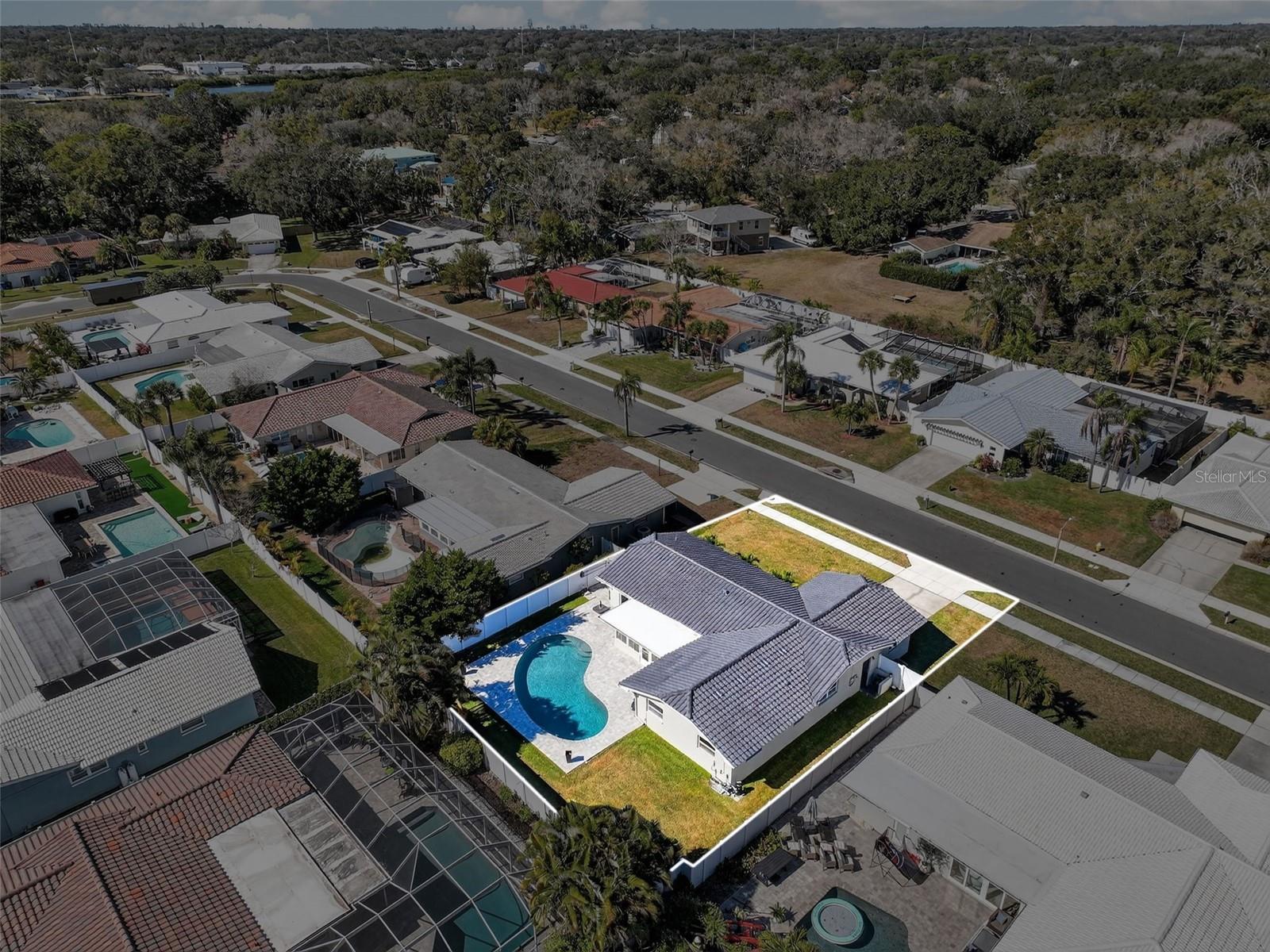 An aerial view of your home