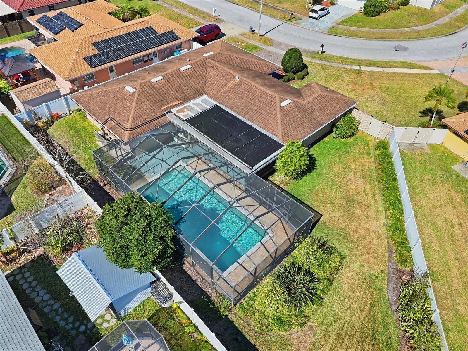 Plenty of room for an extra storage shed and plenty of room for your pup!