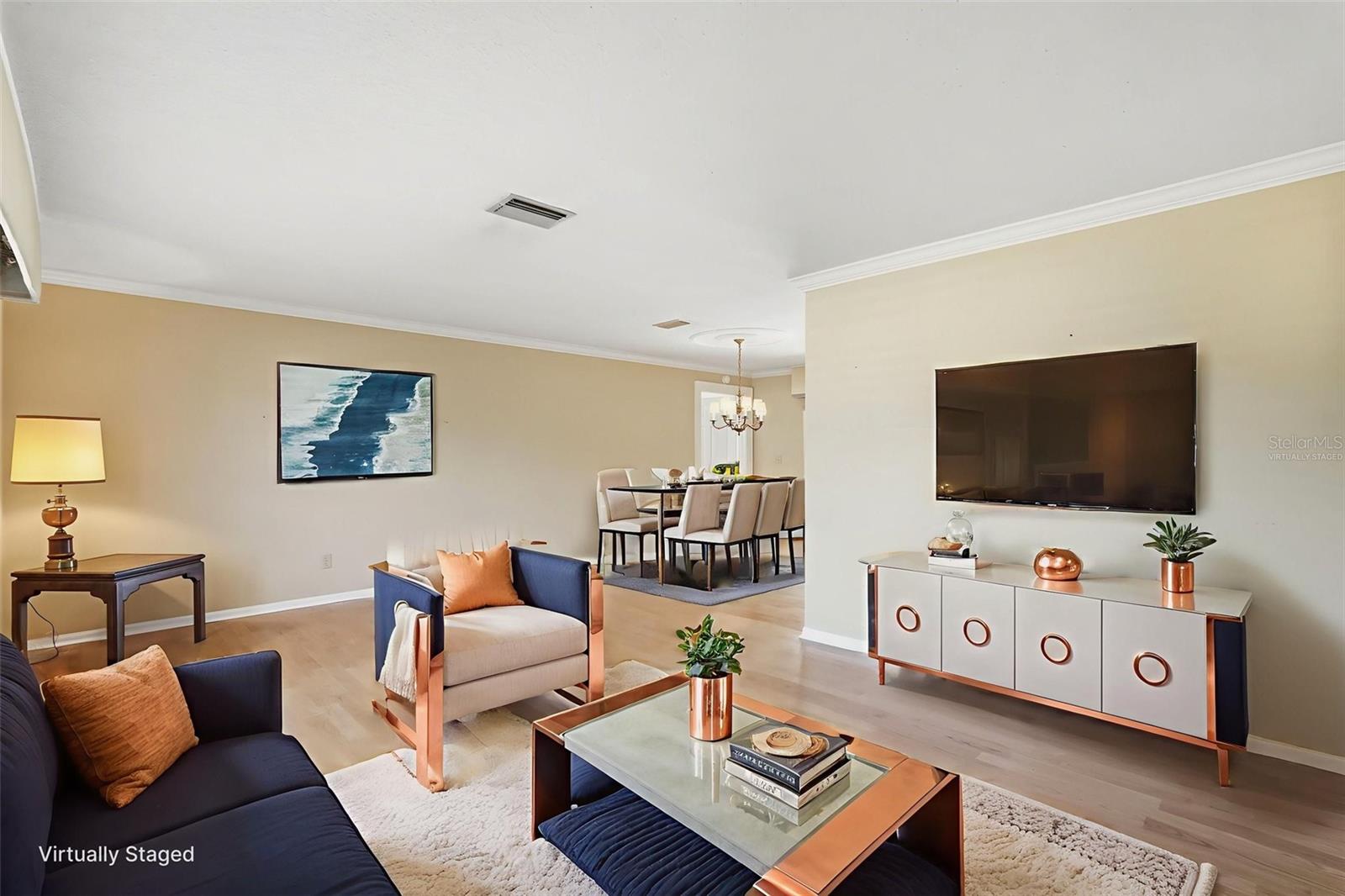 Living Room/ Dining Room _Virtually Staged