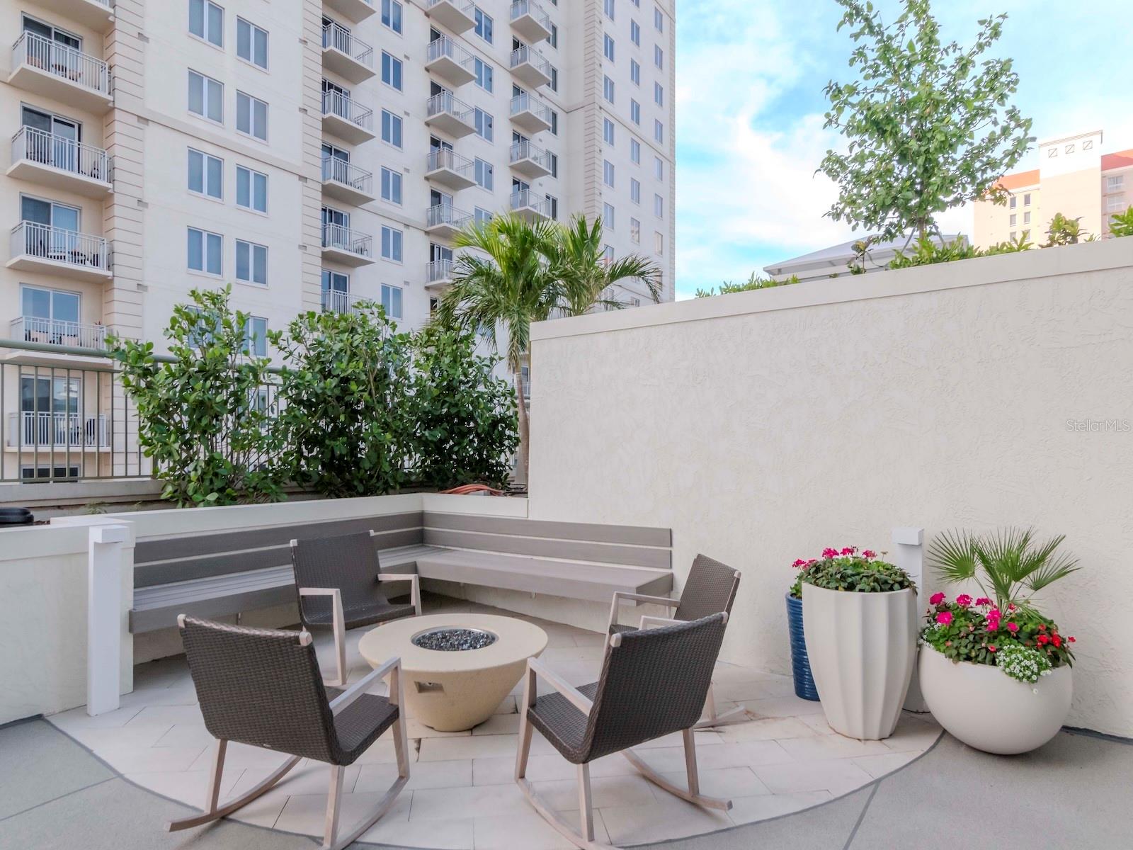 Secondary fire pit area