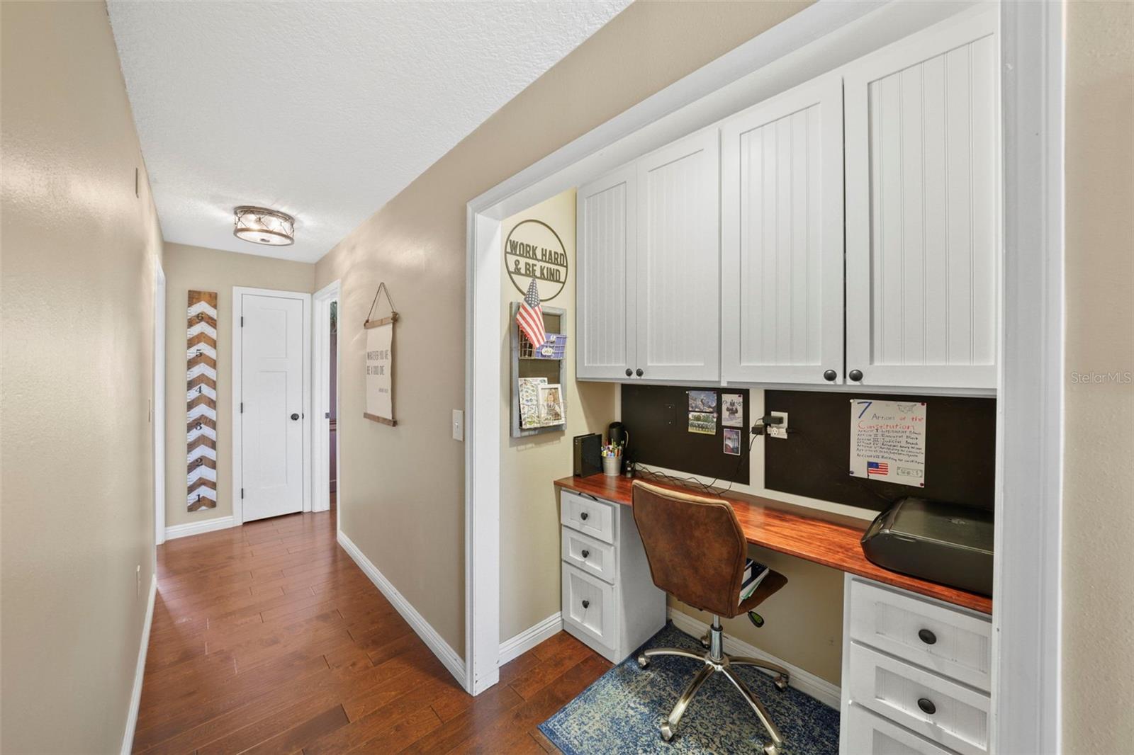Hall way desk nook near bedrooms 2-4
