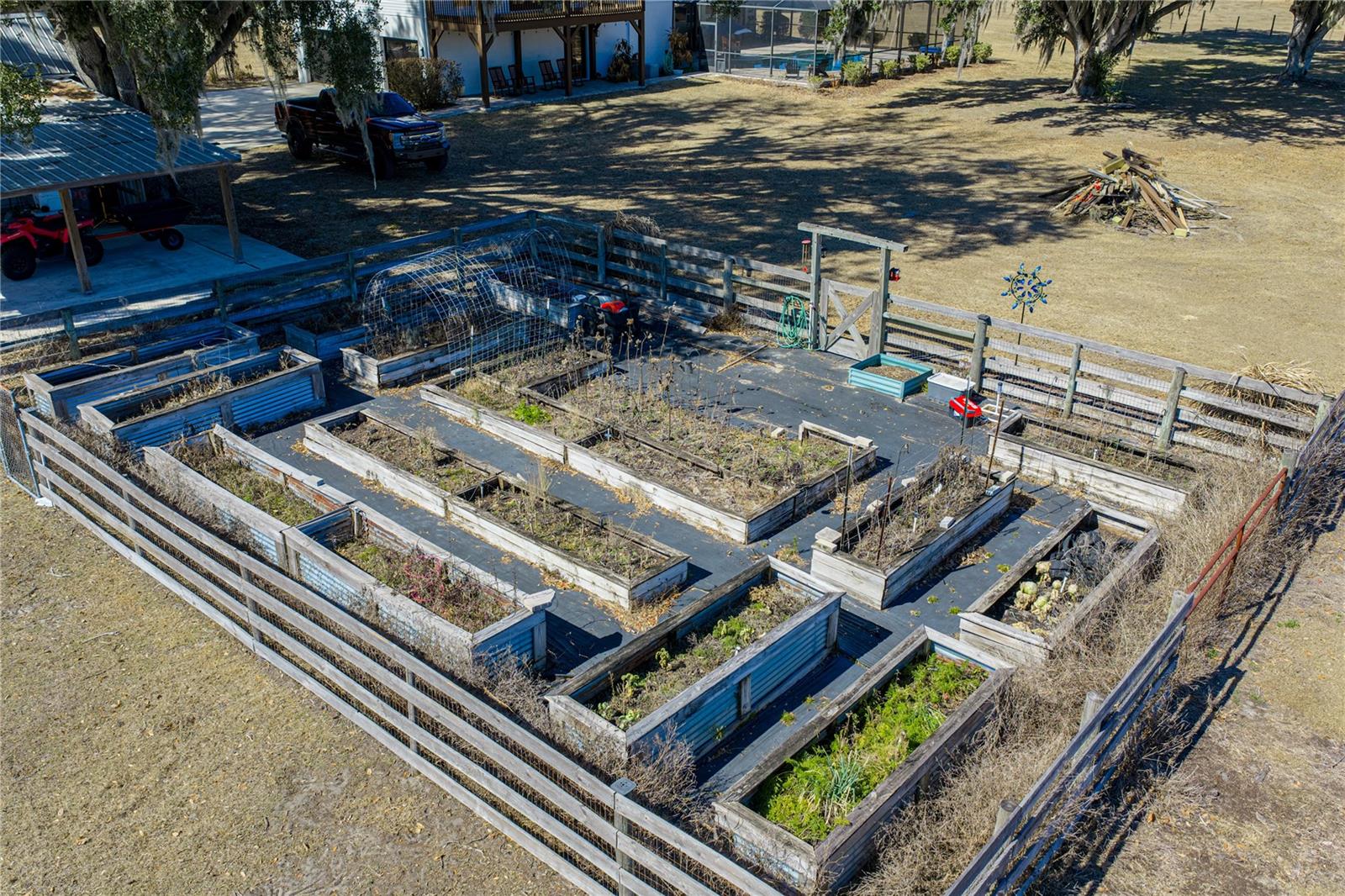 Garden has irrigation
