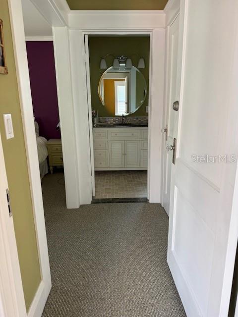 entry to primary suite from dining room