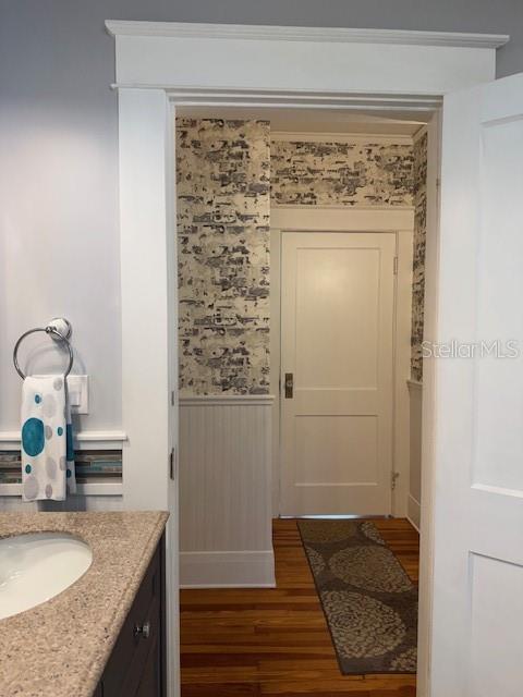 hallway door closed to the living room