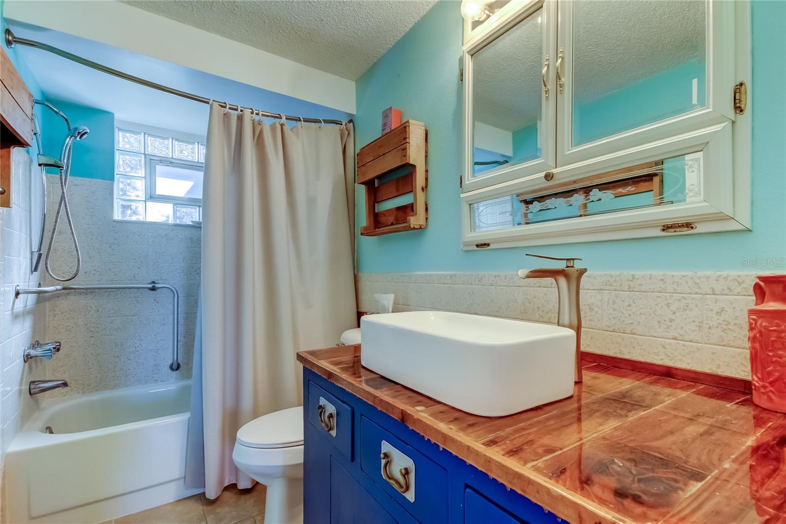 Hall Bathroom with tub and shower