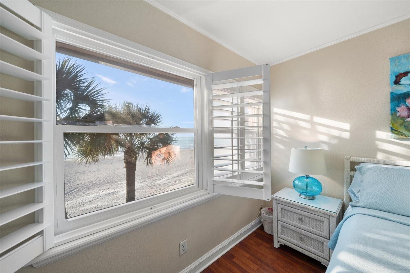 View from the primary bedroom-the light plays on every architectural feature of this lovely area.