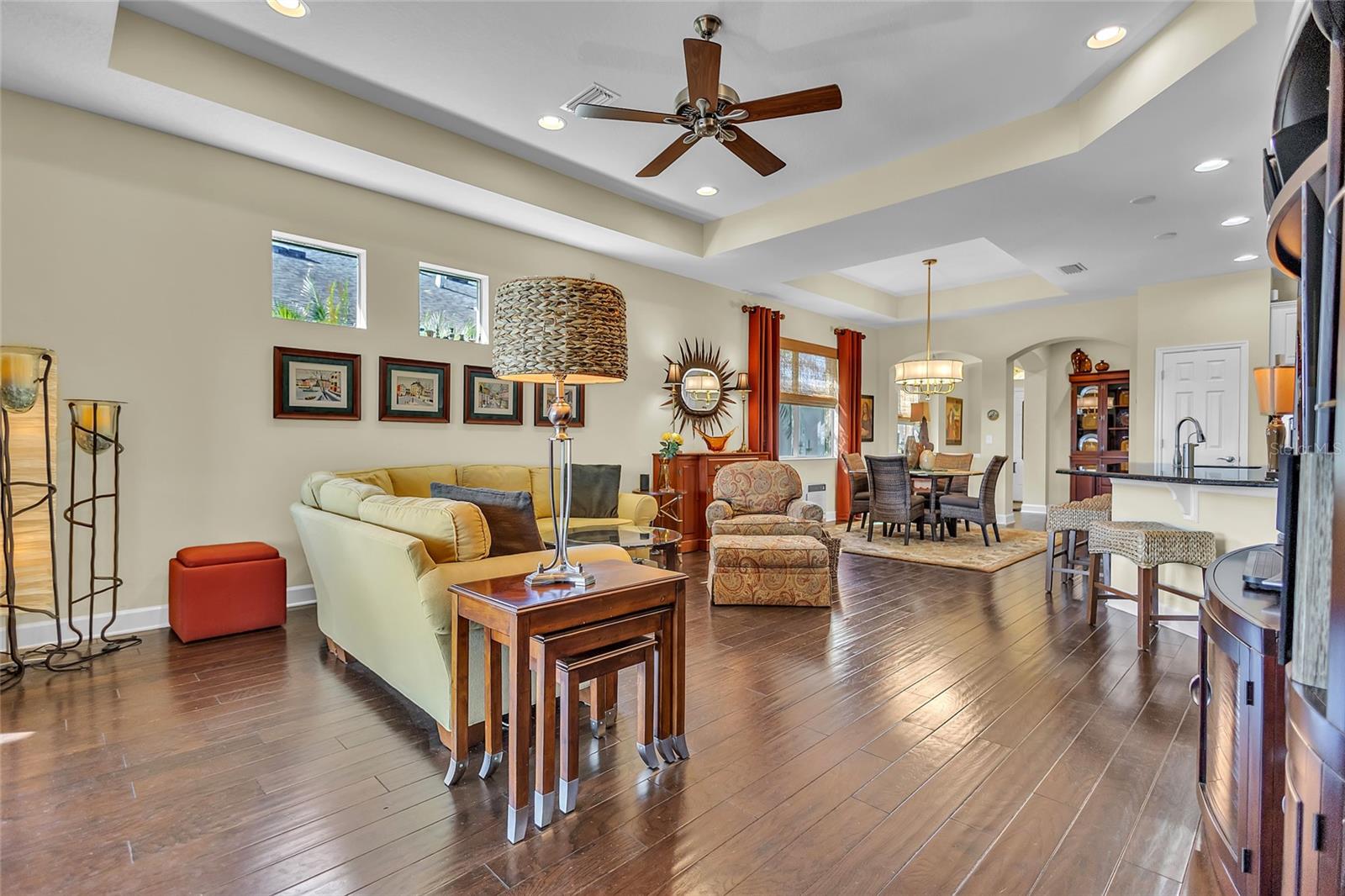 Open floor plan invokes a luxurious tranquility.