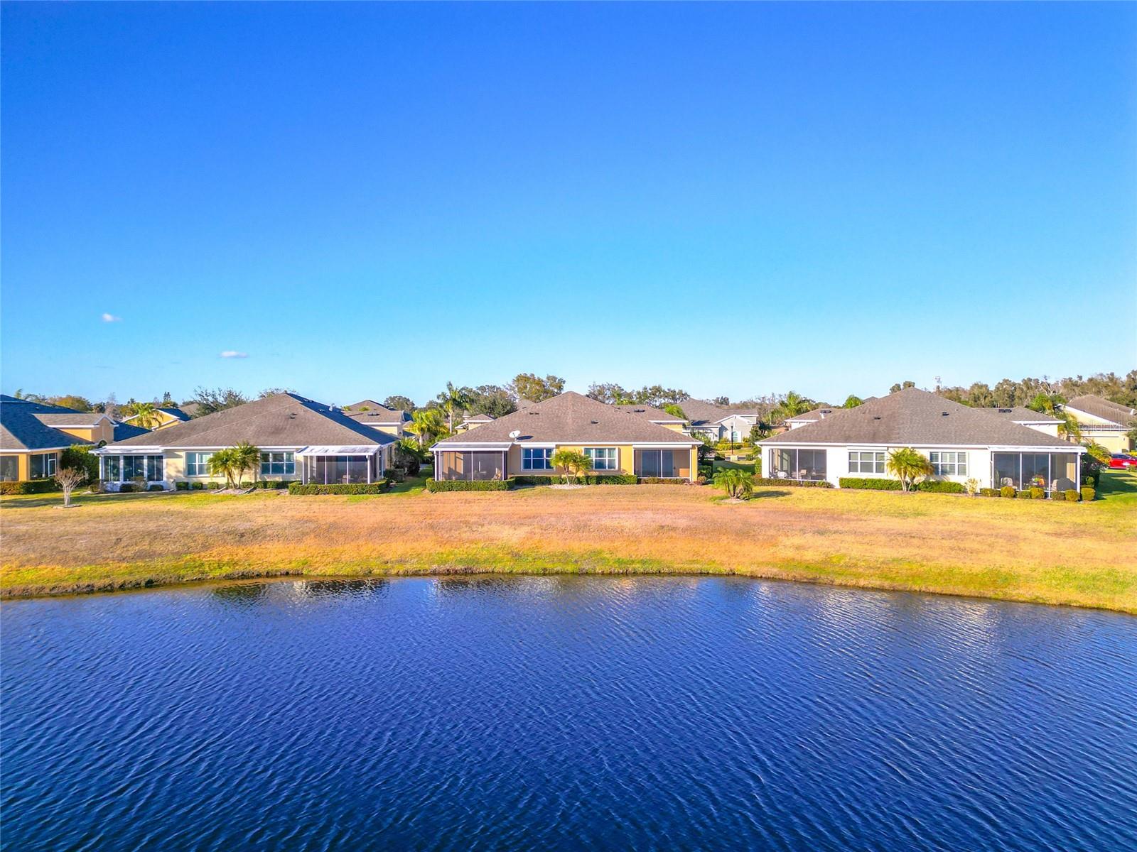Drone view of rear of property.