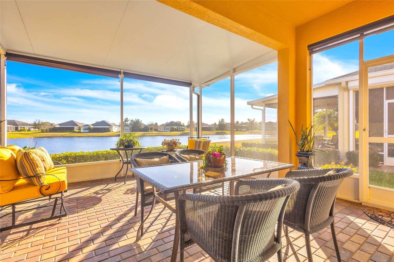Ah, the view! Extended Lanai with paver floor and an unobstructed view of the water.
