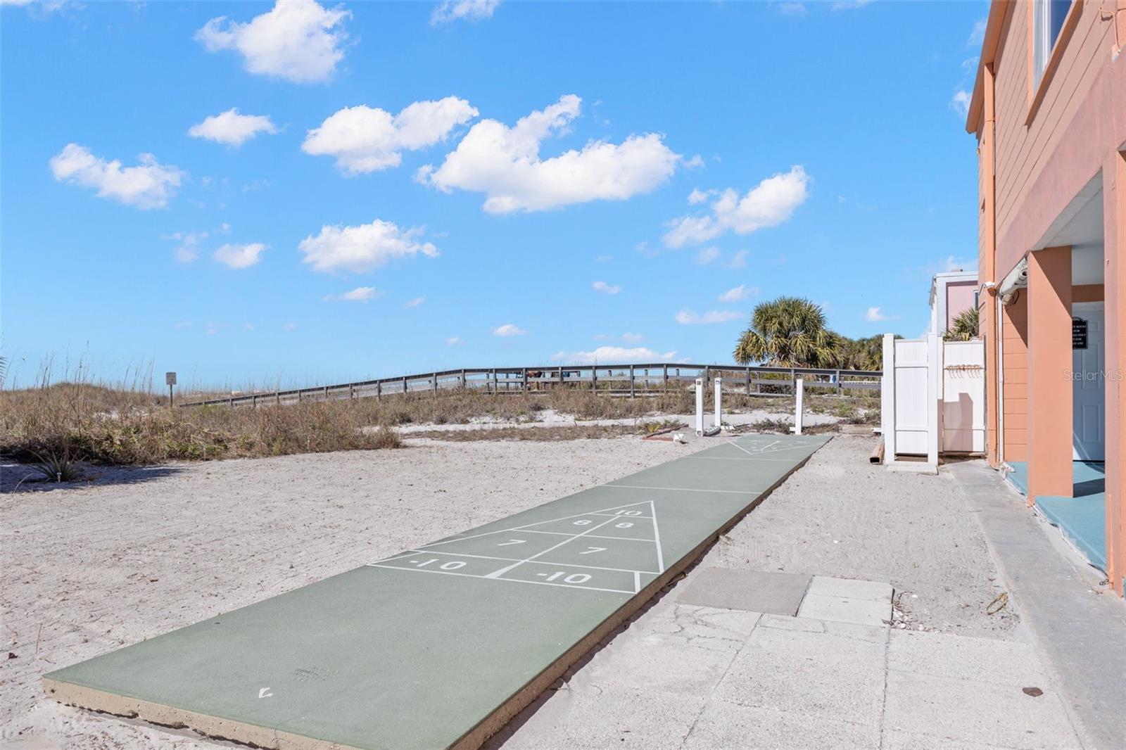 Beach area Shuffleboard and outside shower