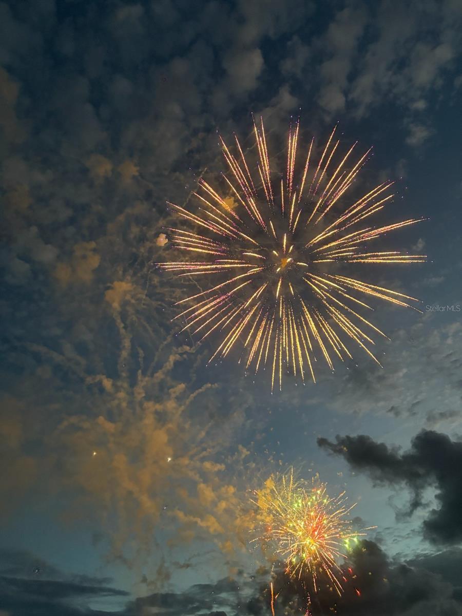 July 4th Fireworks view from unit/beach