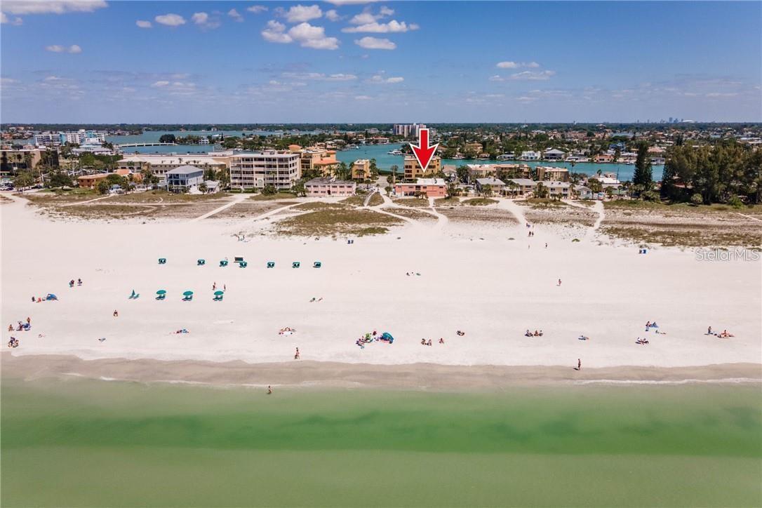 Beach in front of unit