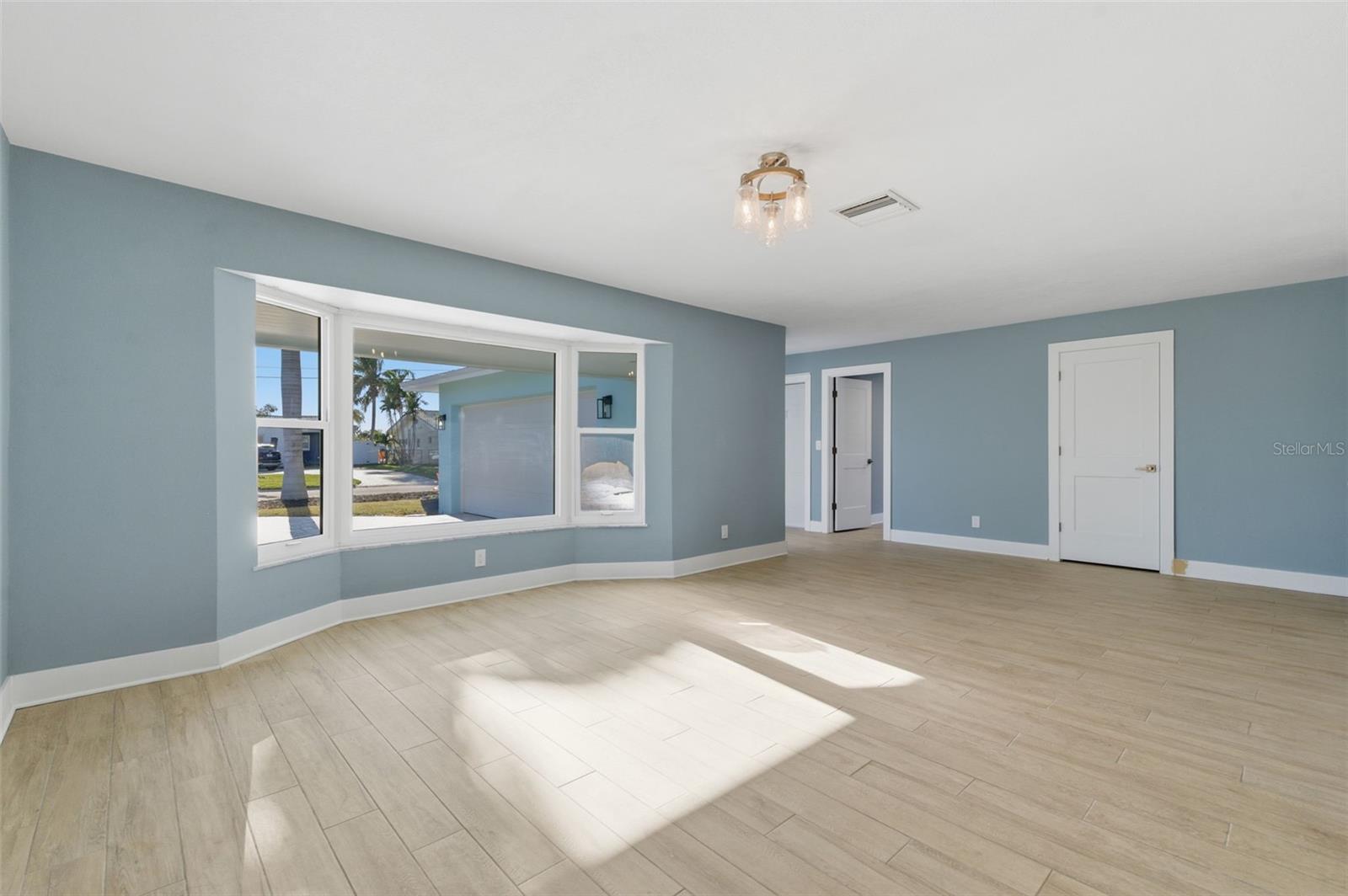 Dining area with door to garage and laundry room