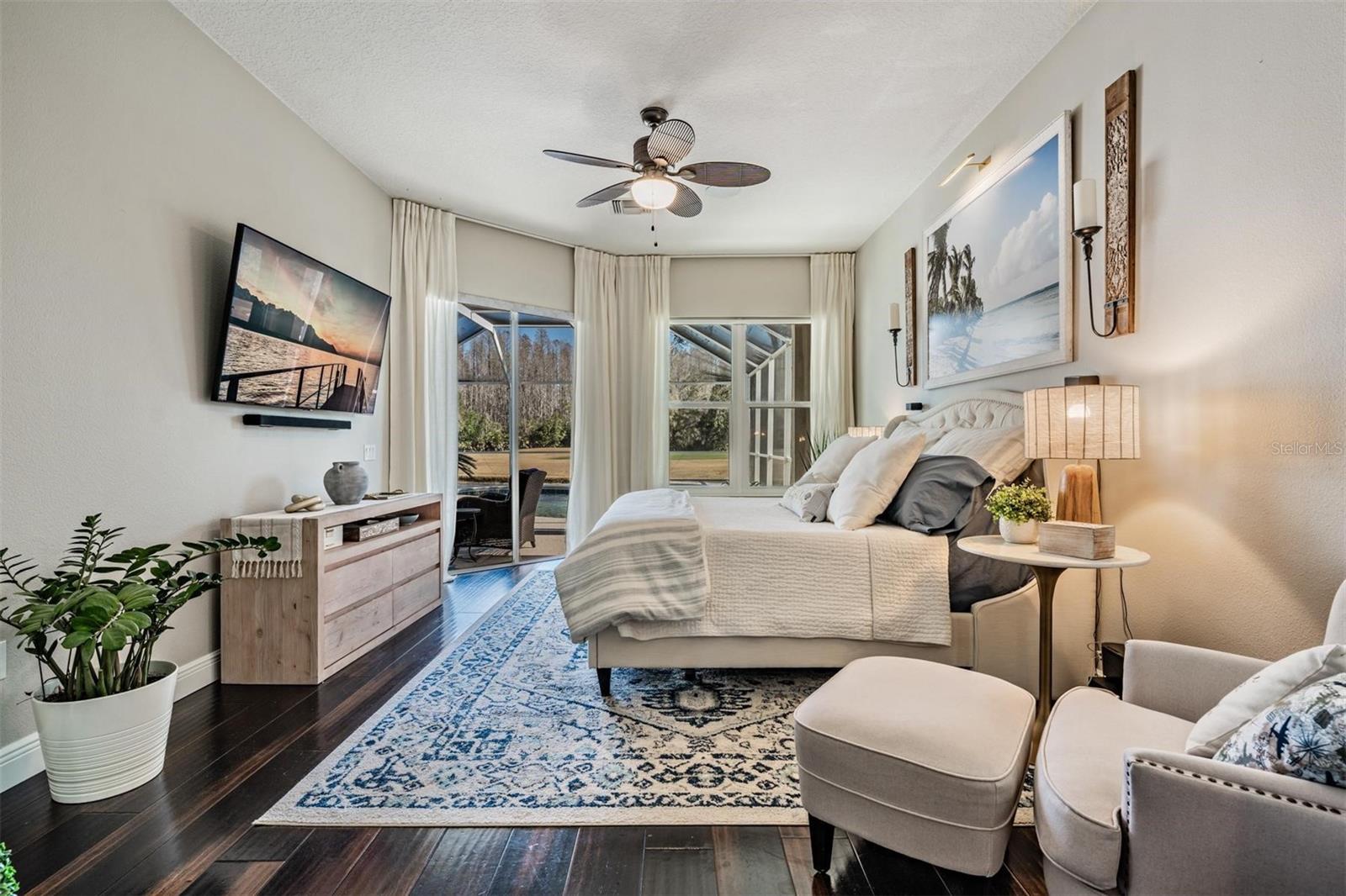 Primary Suite with Pool & Pond View