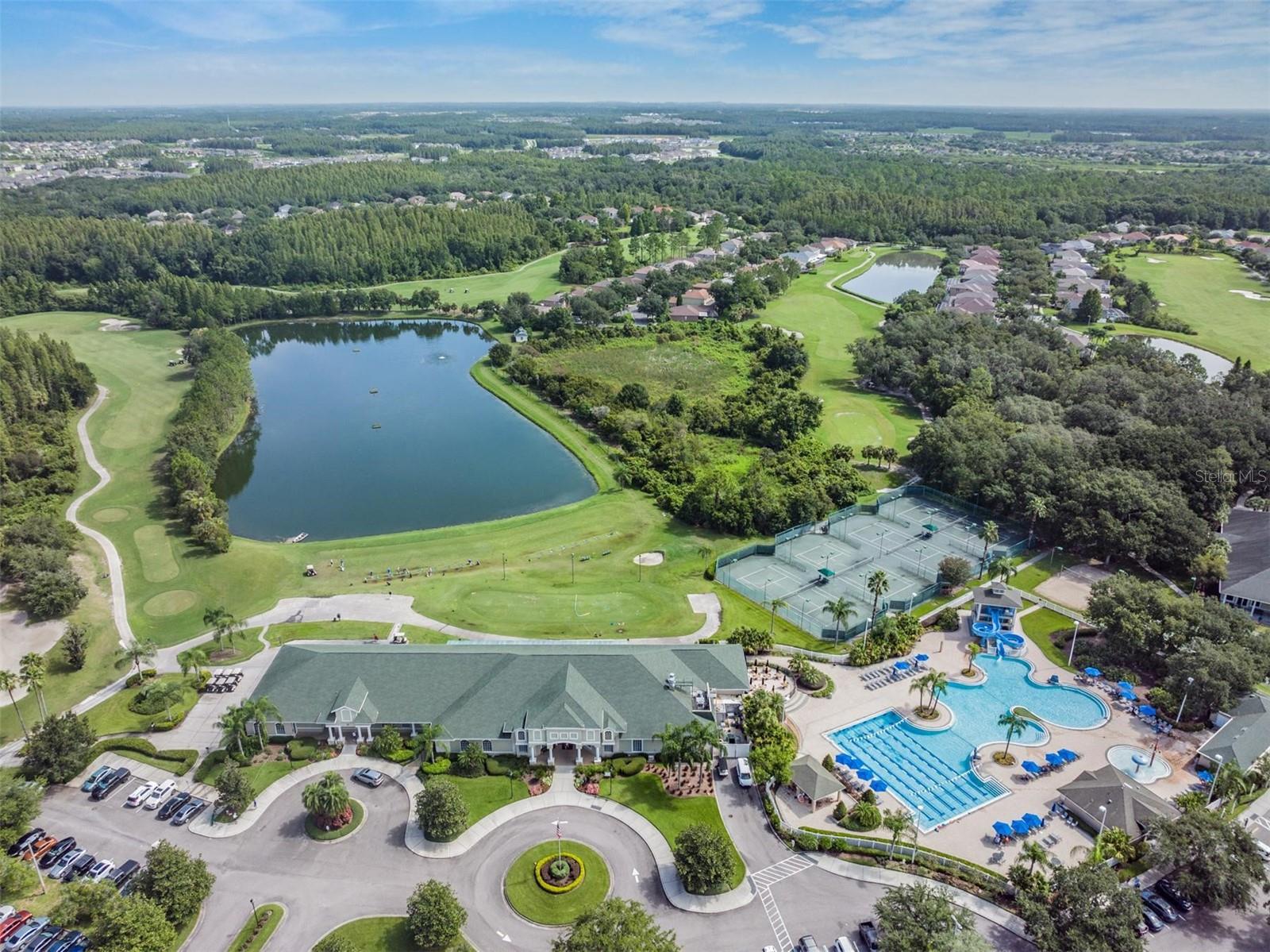 Clubhouse, Community Pool, Driving Range, Tennis Courts.