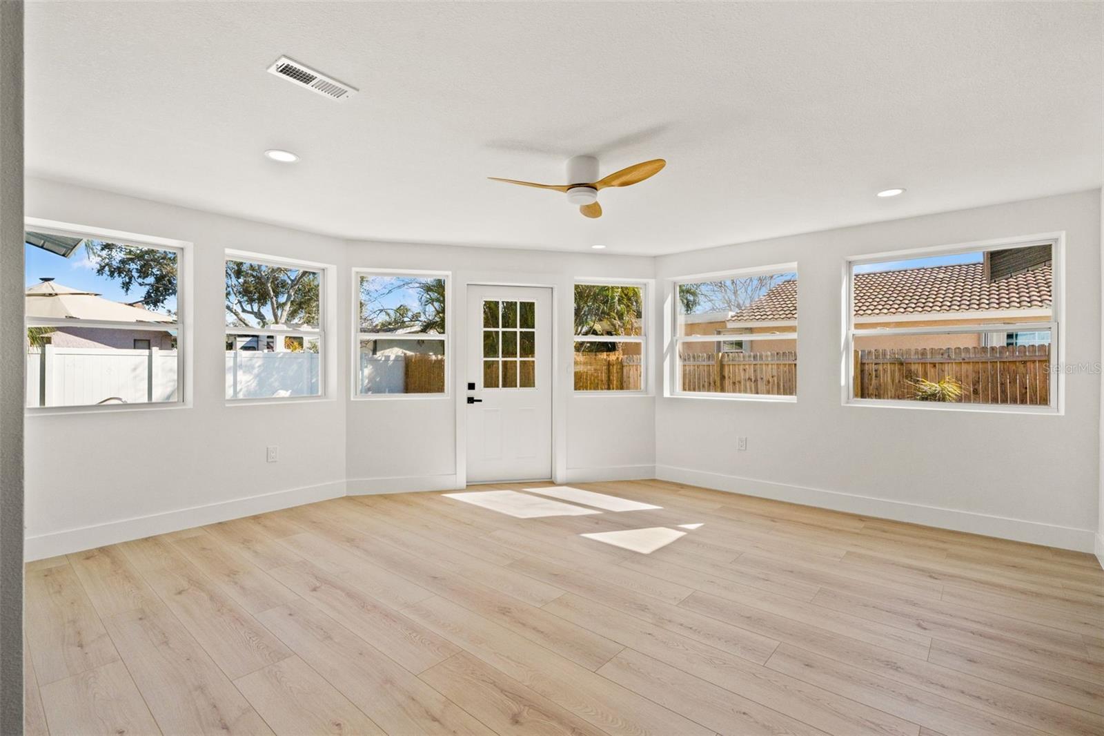 Florida room flooded with natural light