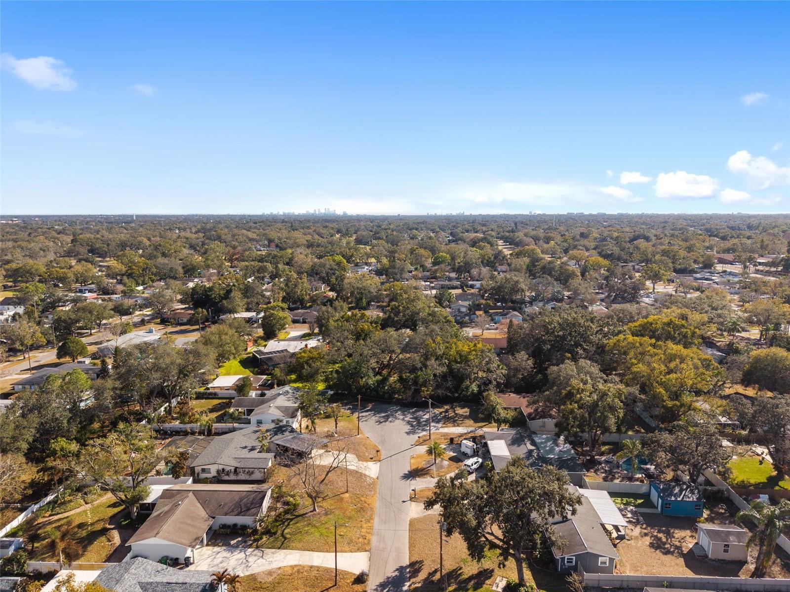 Backside of property ends at cul de sac