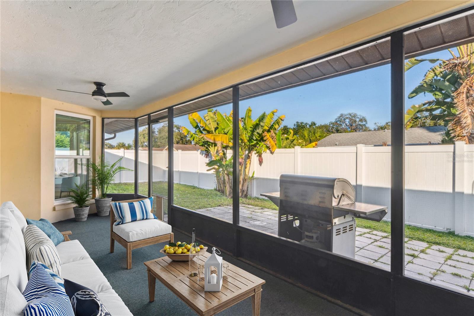 Virtually Staged Screened Porch