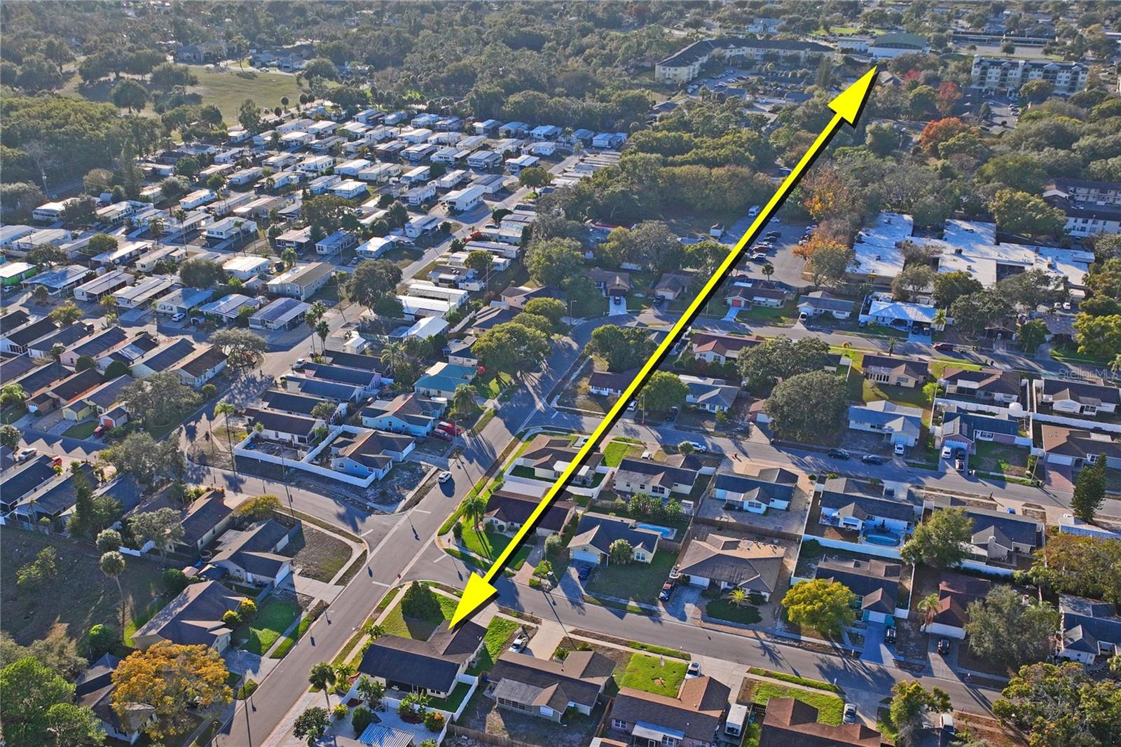 Distance from house to downtown Historic New Port Richey