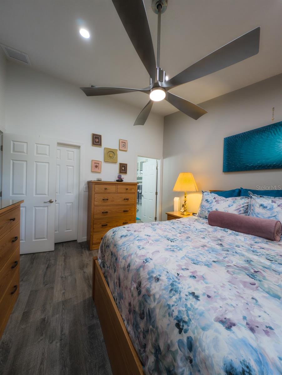 New lighting, new ceiling fan, new flooring