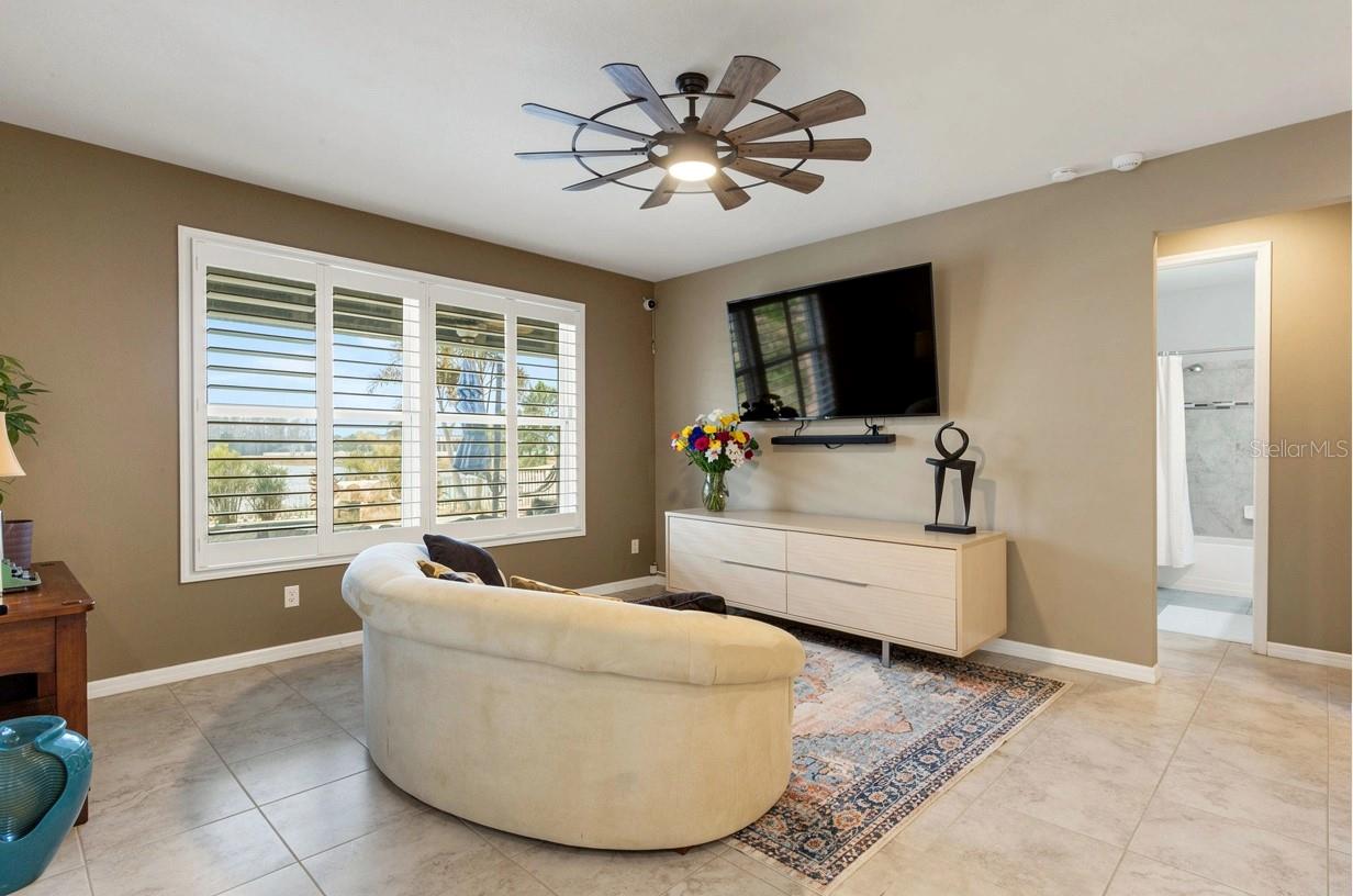 Open floor plan Living room with views of your own private oasis.