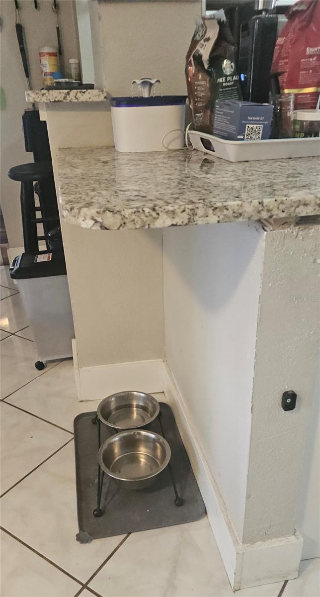 Option for additional seating on each side of the kitchen.