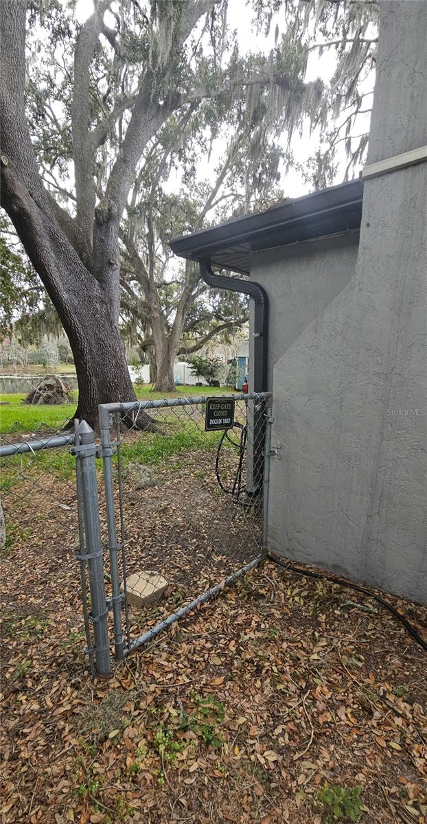 Gates to the back yard on each side along with a large boat / trailer access on the south side.