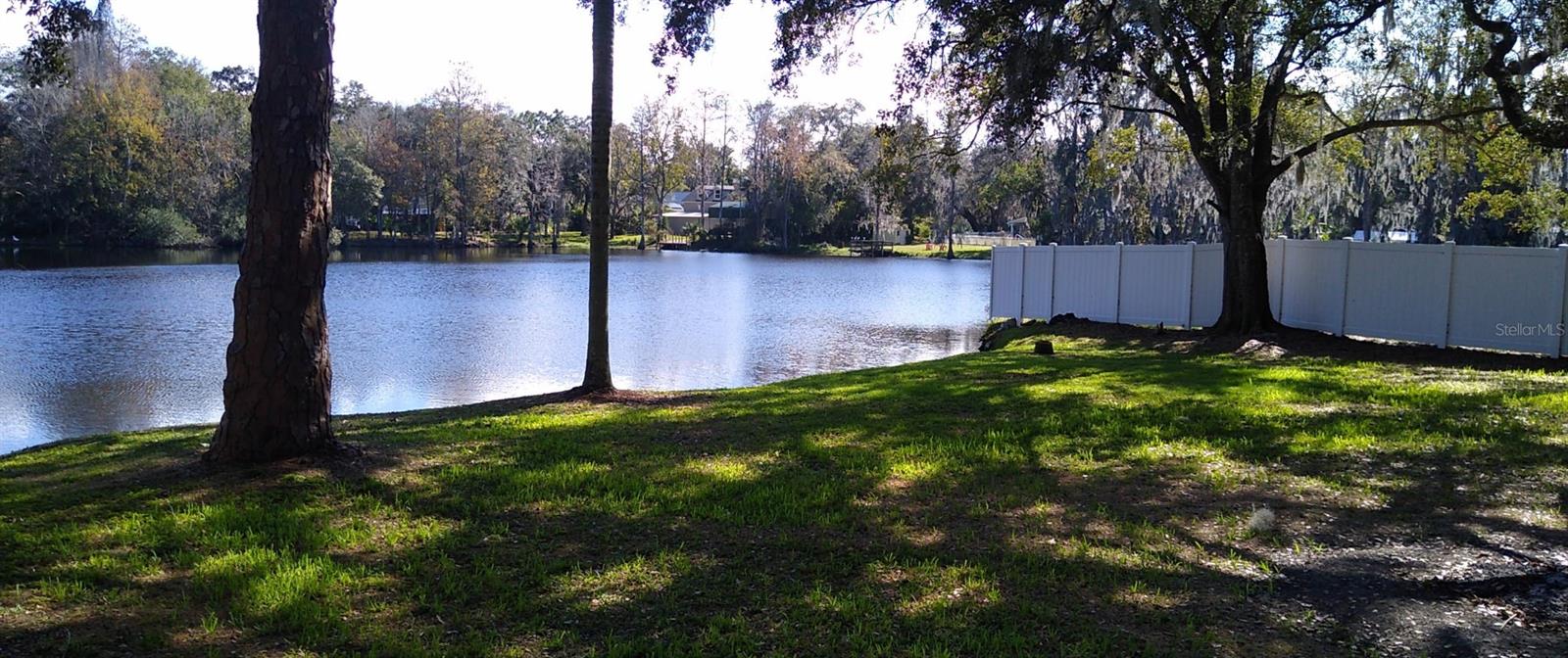 A White PVC fencing enclosed the property.