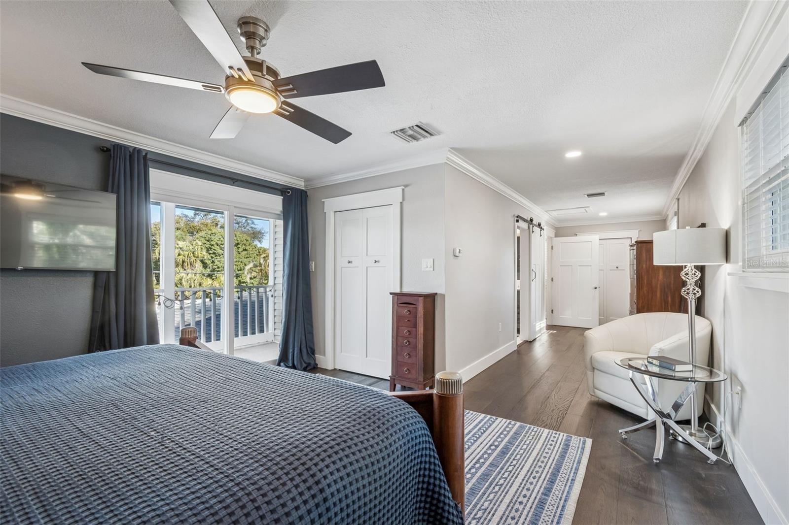 Sliders to private master balcony