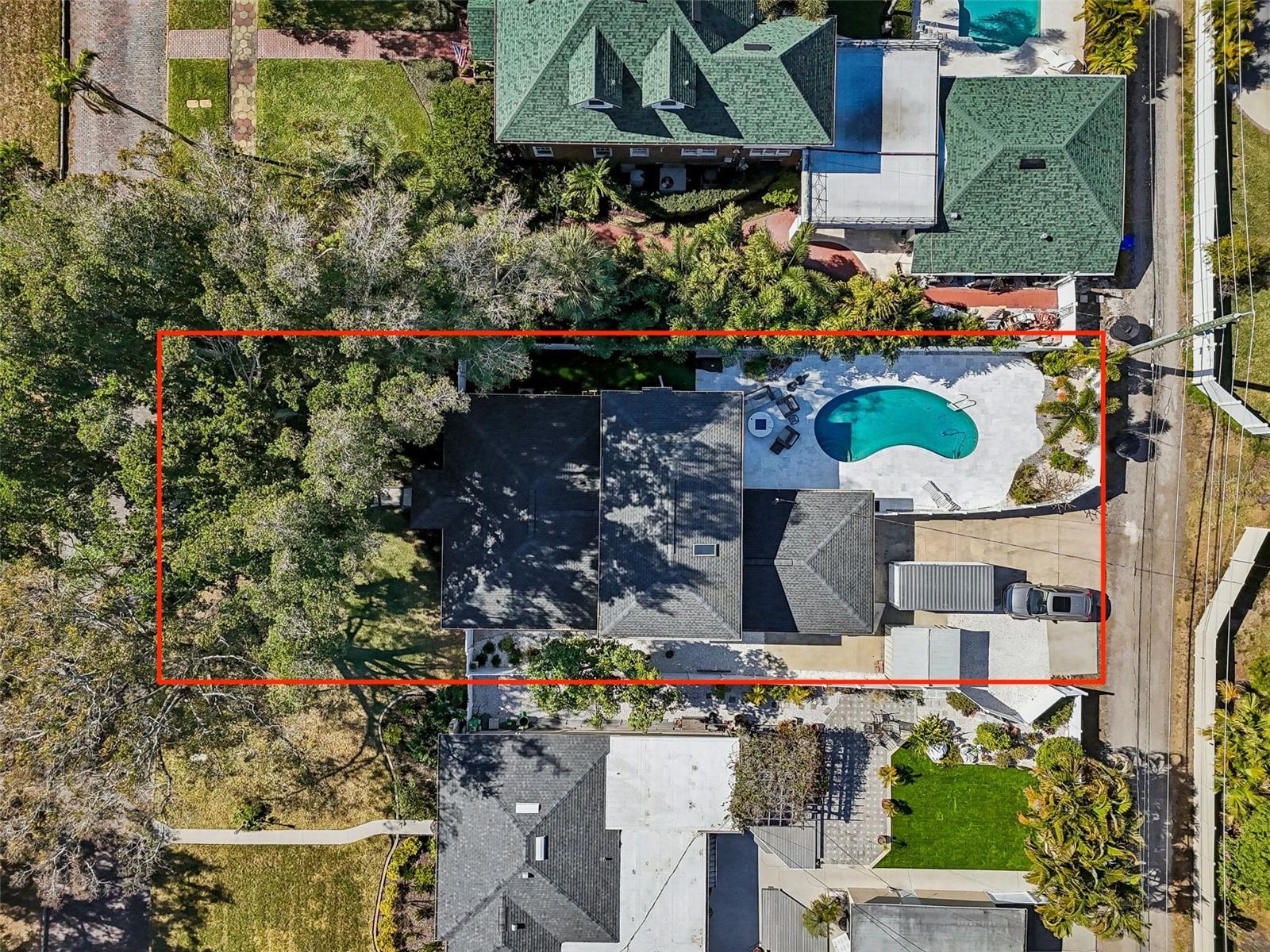 Aerial image of the lot